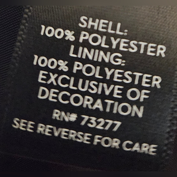 SIMPLY VERA WANG RAINCOAT WINDBREAKER SZ L BLACK - Picture 9 of 9